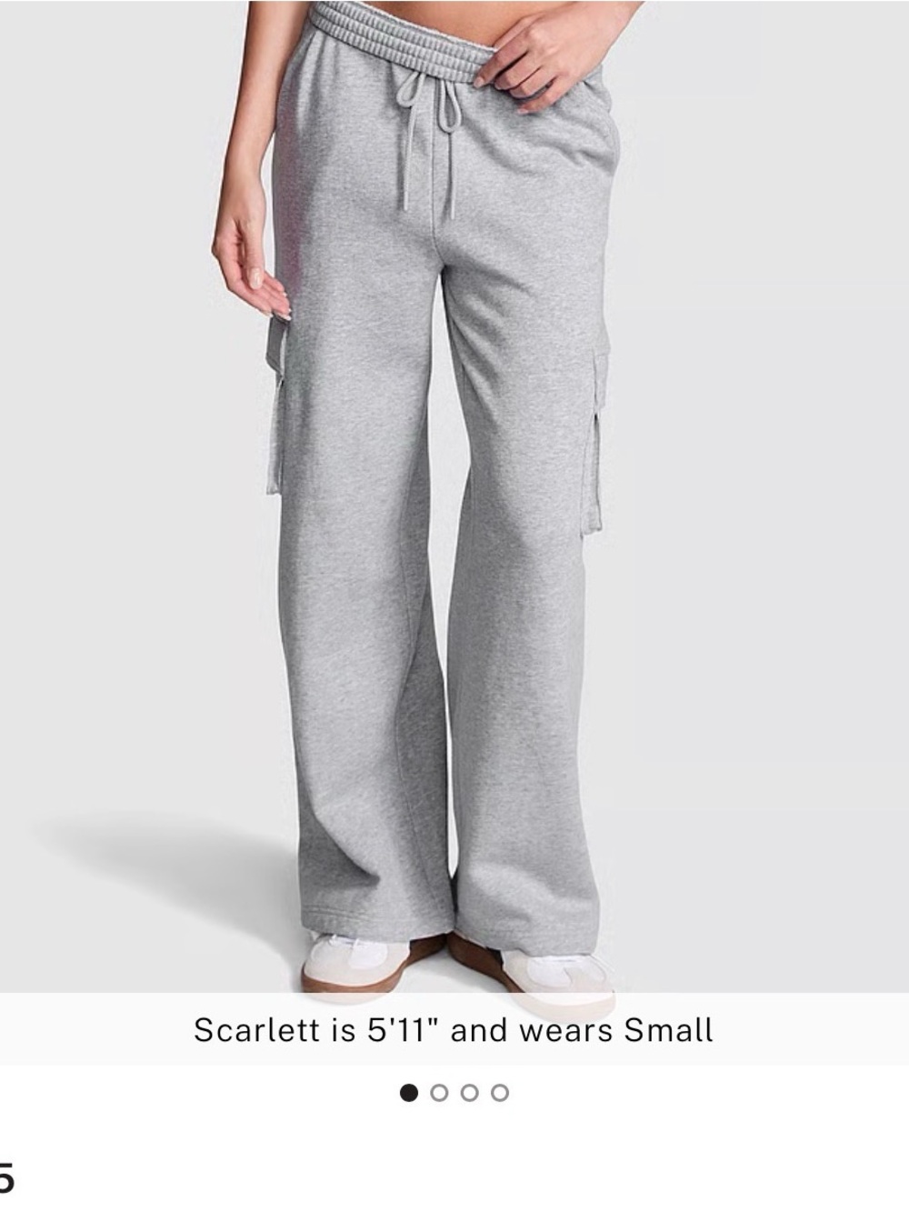 Gray Women's Cargo Fleece Sweatpants - Casual Wide-Leg Lounge Pants Size XL- Reg